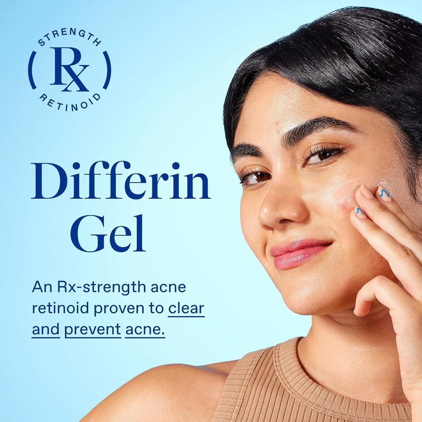 Differin Acne Treatment Gel, 30 Day Supply, Retinoid Treatment for Face with 0.1% Adapalene, Gentle Skin Care for Acne Prone Sensitive Skin, 15g Tube Packaging May Vary