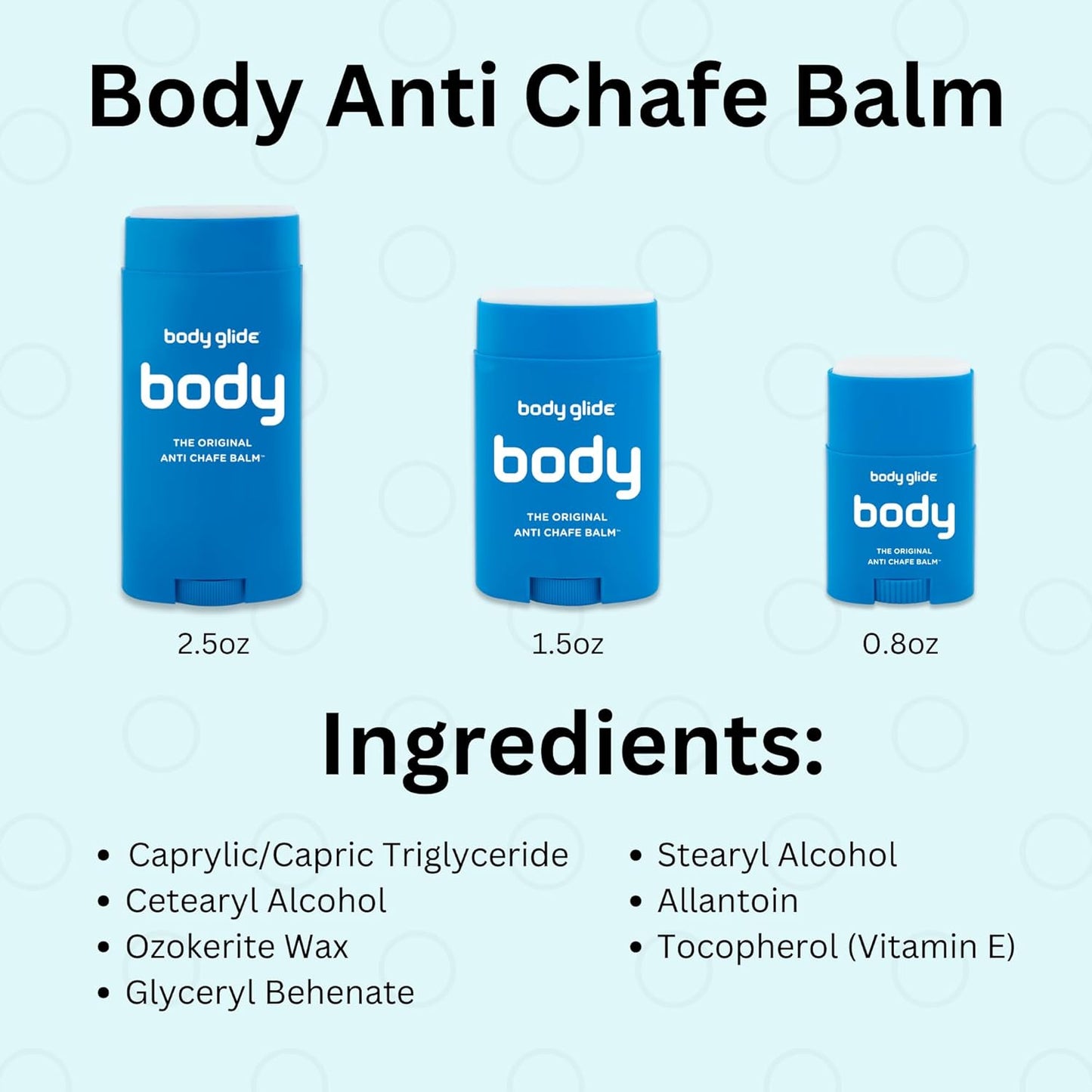 Body Glide Original Anti Chafe Balm | No Chafing Stick | Prevent Arm, Chest, Butt, Thigh, Ball Chafing & Irritation Trusted Skin Protection Since 1996 1.5oz