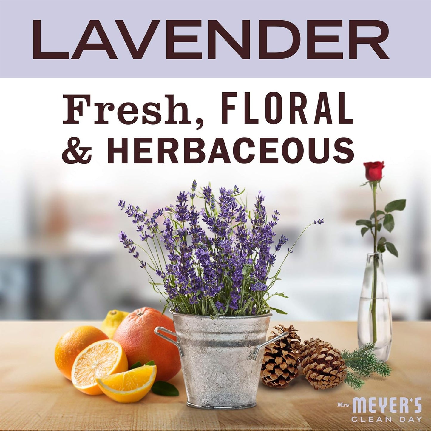 MRS. MEYER'S CLEAN DAY Liquid Hand Soap Refill, Cruelty Free and Biodegradable Formula, Lavender Scent, 33 Fl Oz Pack of 1
