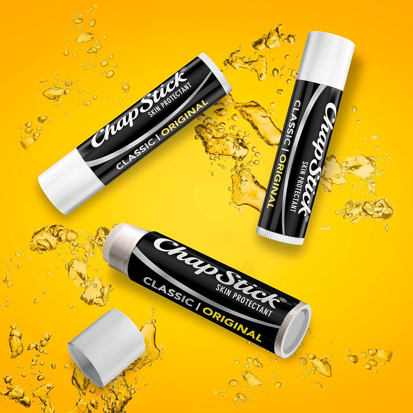 ChapStick Classic Original Lip Balm Tubes, Lip Care - 0.15 Oz Pack of 3
