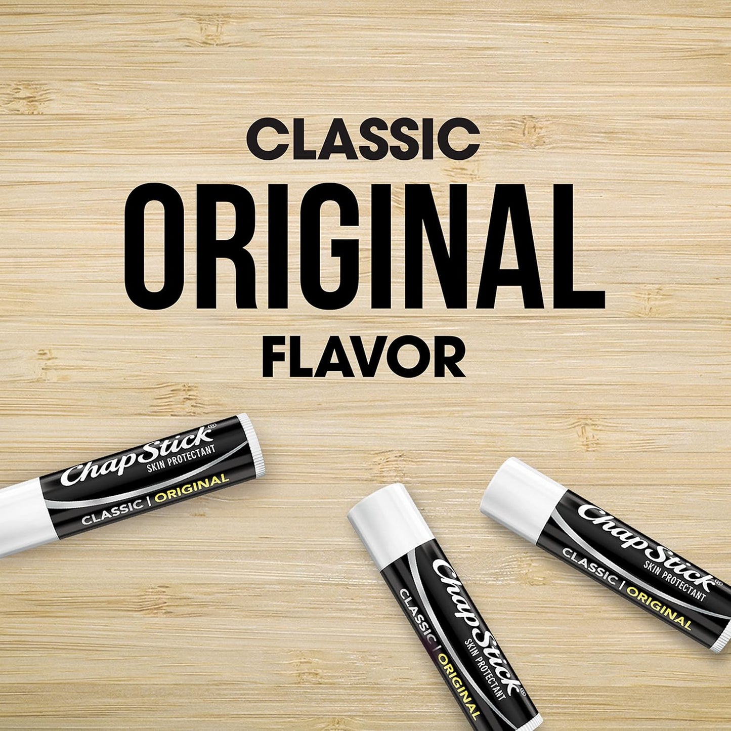 ChapStick Classic Original Lip Balm Tubes, Lip Care - 0.15 Oz Pack of 3