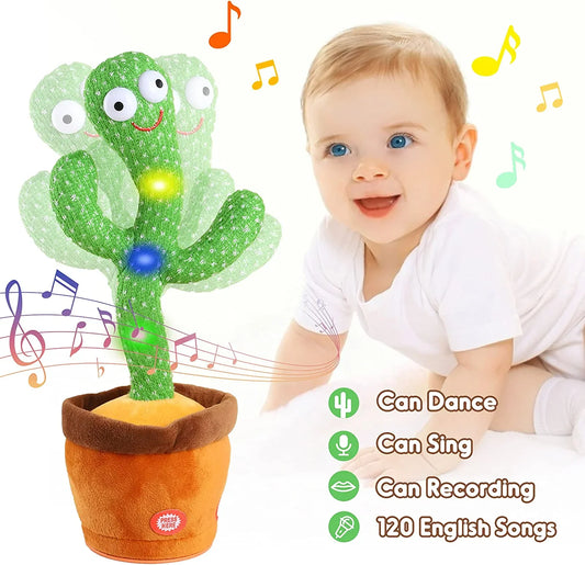 1pc Dancing Cactus Toy,Repeat Talking ,Song Speaker Wriggle Dancing Sing Talk, Plushie Stuffed ,Interaction and Decoration