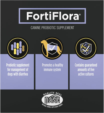 Purina Pro Plan Veterinary Supplements FortiFlora Dog Probiotic Supplement, Canine Nutritional Supplement - 30 ct. Box