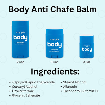 Body Glide Original Anti Chafe Balm | No Chafing Stick | Prevent Arm, Chest, Butt, Thigh, Ball Chafing & Irritation  Trusted Skin Protection Since 1996 1.5oz