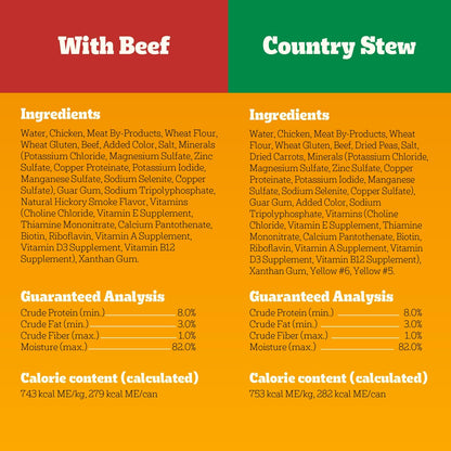 Pedigree Choice Cuts in Gravy Adult Canned Soft Wet Dog Food, Beef & Country Stew, 13.2 oz. Cans 12 Count, Pack of 1